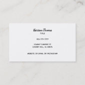 トラックのスローガンビジネスカードをダンプ 名刺 (裏面)