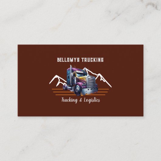 トラックのトラックと物流 名刺 (正面)