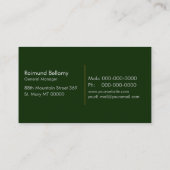 トラックのトラックと物流 名刺 (裏面)