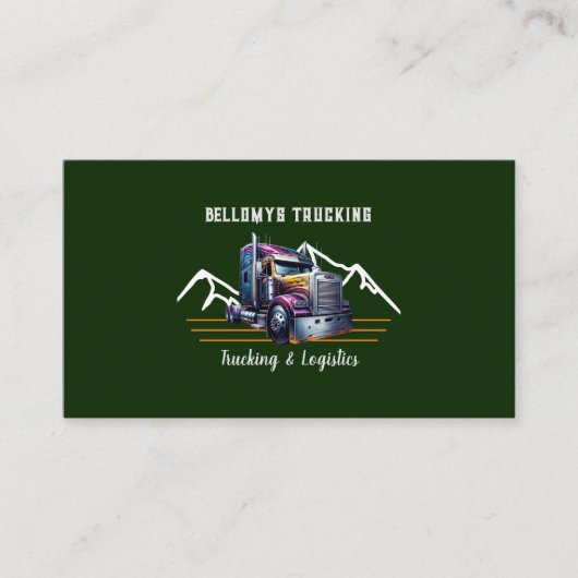 トラックのトラックと物流 名刺 (正面)