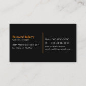 トラックのトラックと物流 名刺 (裏面)