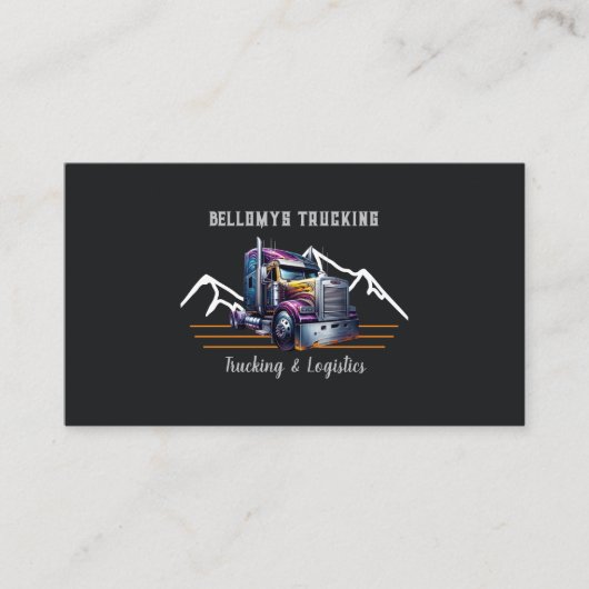 トラックのトラックと物流 名刺 (正面)