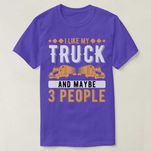 トラックのトラック運転手トラック3043 Tシャツ (デザイン正面)