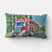 トラックのトラック重量輸送ギフトのロギングトラック ランバークッション (裏面)