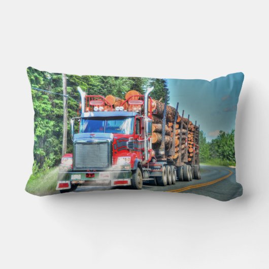 トラックのトラック重量輸送ギフトのロギングトラック ランバークッション (裏面)