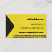 トラックのトラック黒と黄色の名刺 名刺 (正面)