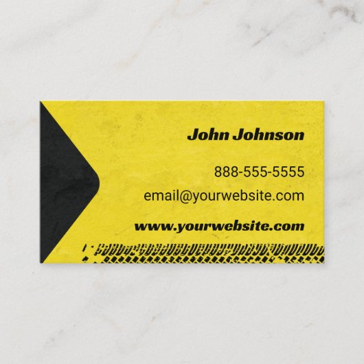 トラックのトラック黒と黄色の名刺 名刺 (正面)