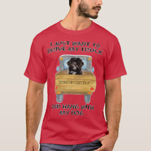 トラックのドライビングドッグラサアプソ Tシャツ