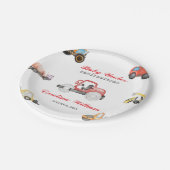 トラックのベビー建築のベビーシャワー ペーパープレート (アングル)