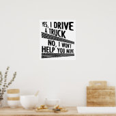 トラックのポスターのおもしろい運転 ポスター (キッチン)