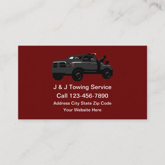 トラックのレッカー付き名刺 名刺 (正面)