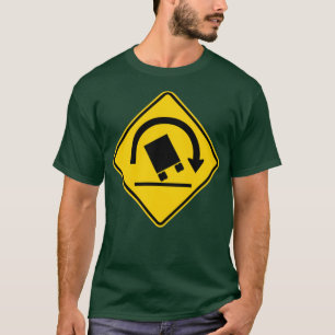 トラックのロ警告ールオーバーの道路標識1 Tシャツ