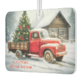 トラックの冬のクリスマスツリー カーエアーフレッシュナー (左)