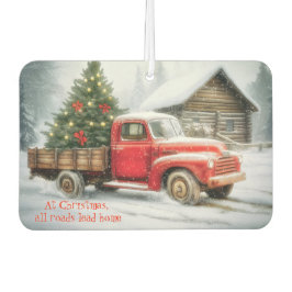 トラックの冬のクリスマスツリー カーエアーフレッシュナー