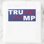 トラックの切り株 長方形シール (バッグ)