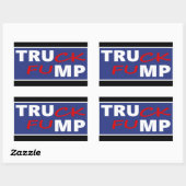 トラックの切り株 長方形シール (シート)