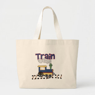 トラックの列車 ラージトートバッグ