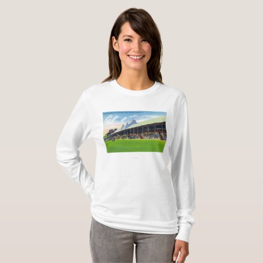 トラックの壮大な立場のRacegroundsの眺め Tシャツ (正面フル)