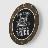 トラックの夢ユーモアのある見 ラージ壁時計 (傾斜)