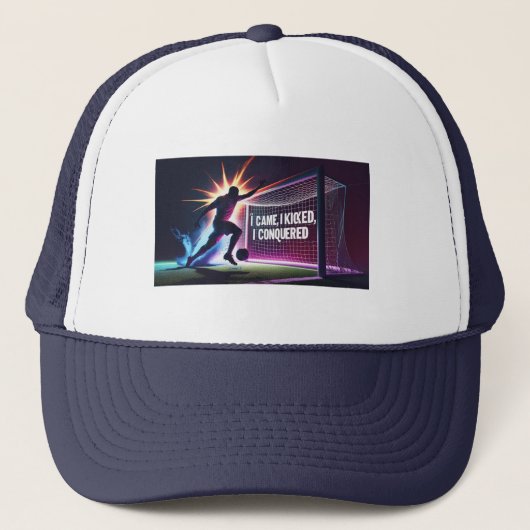 トラックの帽子 – サッカーおもしろい キャップ (正面)