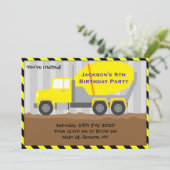 トラックの建築の誕生日の招待状 招待状 (スタンド正面)