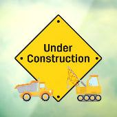 トラックの建築警告下 ウィンドウサイン (シート3)