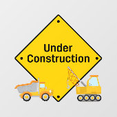 トラックの建築警告下 ウィンドウサイン (シート)