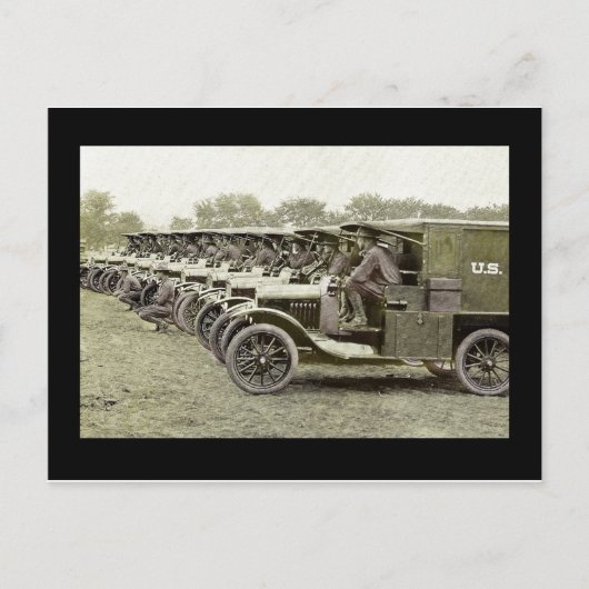 トラックの救急車 ポストカード (正面)