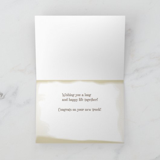 トラックの新設おめでとう カード (内部)