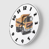 トラックの時計をダンプ ラージ壁時計 (傾斜)