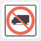 トラックの標識なし スクエアシール (正面)