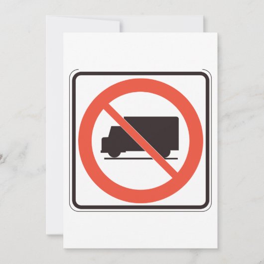 トラックの標識なし 招待状 (正面)