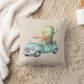 トラックの水彩レトロ クッション (ブランケット)