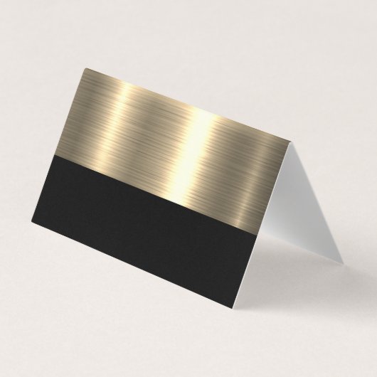 トラックの牽引ロゴ |金属製の金ゴールド大理石 名刺 (裏面)