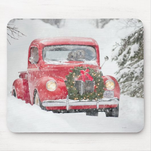 トラックの犬 マウスパッド (正面)