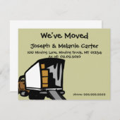 トラックの移動 – 引っ越しました発表カード 案内状 (正面/裏面)