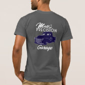 トラックの背部が付いているMPGの白いコピー Tシャツ (裏面)