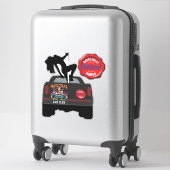 トラックの荷台のポール ステッカー ver.2 シール (スーツケース)
