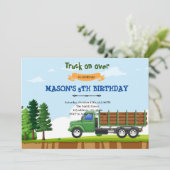 トラックの誕生日の招待状を記録する サンキューカード (スタンド正面)