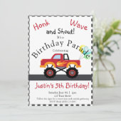 トラックの誕生日ドライブ招待状、モンスタートラック、 シーズンカード (スタンド正面)