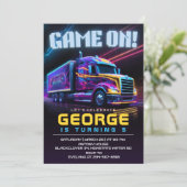 トラックの誕生日パーティーでのゲーム 招待状 (スタンド正面)