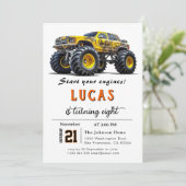 トラックの誕生日パーティーへの招待 招待状 (スタンド正面)