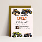 トラックの誕生日パーティーへの招待 招待状