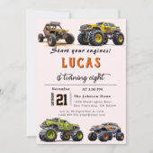 トラックの誕生日パーティーへの招待 招待状 (正面)