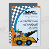 トラックの誕生日写真付招待状 招待状 (正面/裏面)