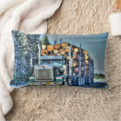 トラックの貨物自動車の重い輸送のギフトを記録しているトラック運転手 ランバークッション (ブランケット)