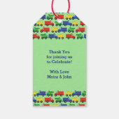 トラックの赤ちゃんシャワー ギフトタグ (裏面)