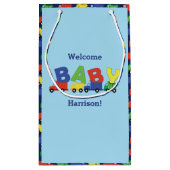 トラックの赤ちゃんシャワー スモールペーパーバッグ (裏面)