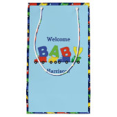 トラックの赤ちゃんシャワー スモールペーパーバッグ (正面)