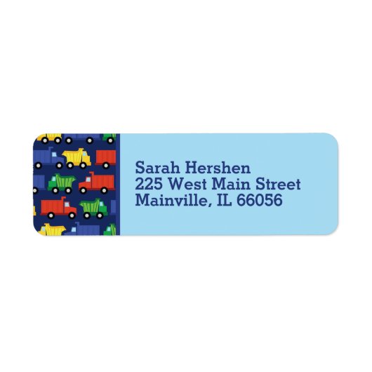 トラックの赤ちゃんシャワー ラベル (正面)